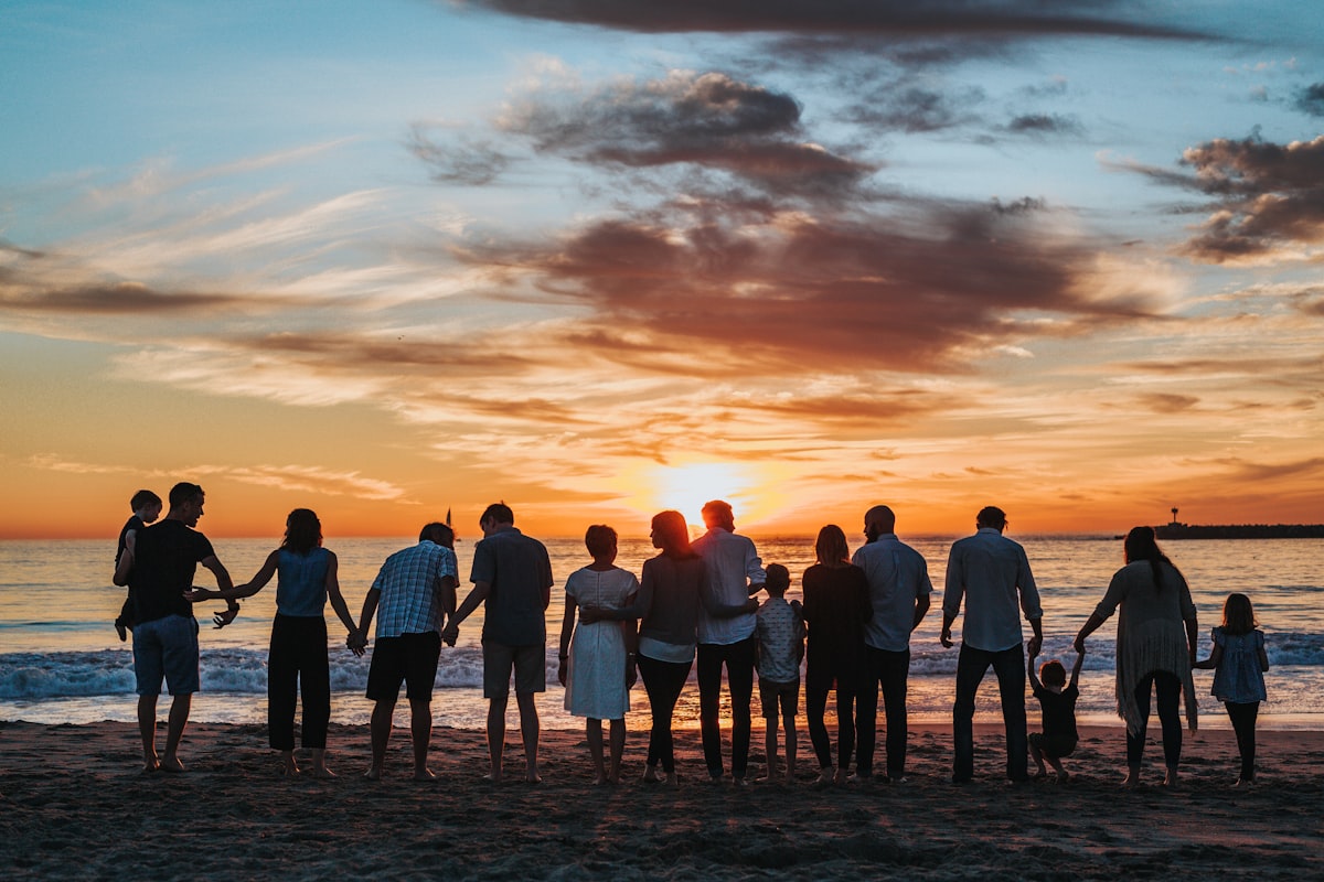 Family protected with life and health insurance